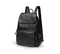 NICOLE & DORIS Mochila de Cuero para Mujer Mochila Casual Bolsas de Escuela Bolsos Mochila Bolsos Bandolera Negro