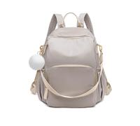 NICOLE & DORIS Mochila Escolar Casual,Mochila Antirrobo para Mujer, Impermeable Ligera y Resistente Mujeres del Ordenador Portátil Gris claro