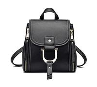 NICOLE & DORIS Mochila Mujer Bolso Mochila Cuero Casual Pequeña Mini Mochila Linda Mochila Diaria Señoras Mochila Antirrobo Bandolera Bolsa de Viaje Negro