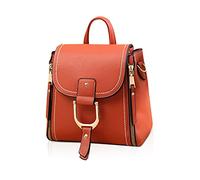 NICOLE & DORIS Mochila Mujer Bolso Mochila Cuero Casual Pequeña Mini Mochila Linda Mochila Diaria Señoras Mochila Antirrobo Bandolera Bolsa de Viaje Naranja