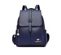 NICOLE & DORIS Mochila Mujer Pequeña Bolsos Mochila Moda Mochila de Cuero PU Mochila Antirrobo Casual Daypack Bolsa de Viaje Mochila Universitaria Mochila con Solapa Azul