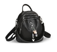 NICOLE & DORIS Mochila para Mujer Antirrobo Pequeña Bolso Mochila PU Cuero Mini Mochila Antirrobo Impermeable Daypack Mochilas de de Vacaciones Viaje Negro B