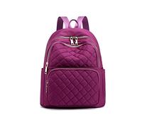 NICOLE & DORIS Mochila para Mujer Grande Bolso Mochila Casual Ligera Nylon Mochila Simple de Moda Escola Mochila de Viaje para Negocio Trabajo Universidad Morado
