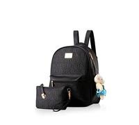 NICOLE&DORIS Mochila para mujer Moda Mochilas Mochilas antirrobo Mochilas bolsos de las señoras 2pcs Chica Mochila conjunto Negro
