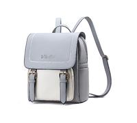 NICOLE & DORIS Mochilas Casual,Bolsa Moda Escolar Mujer Backpack Elegante Impermeable Cuero Pu para Salir Escuela Trabajo Viaje Gris