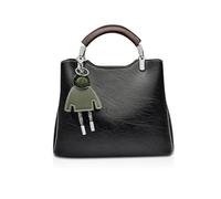 NICOLE & DORIS Moda Bolsos de Mujer Pequeño Bolso Bandolera Crossbody Bolso de Hombro de PU Cuero Bolsa de Mensajero para Niñas Bolsos Cruzados Bolso de Mano con Colgante Negro