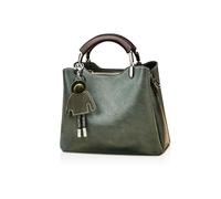 NICOLE & DORIS Moda Bolsos de Mujer Pequeño Bolso Bandolera Crossbody Bolso de Hombro de PU Cuero Bolsa de Mensajero para Niñas Bolsos Cruzados Bolso de Mano con Colgante Verde