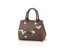 NICOLE&DORIS Moda Casual Elegante Bolsos de Mano Totes para Mujer Monederos Mujer Bolso Commuter Bandolera Impermeable Durable Suave PU Caqui