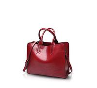 NICOLE&DORIS Moda Mujer Bolsos Bandolera Bolsos Llevados Mano Bolsos Hombro Messenger Bag Crossbody Bag Tote Durable PU, rojo, Correa para