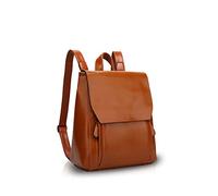 NICOLE&DORIS Mode Elegante Mochila Bolsa De Viaje Mochila Bolso del Hombro Suave Durable PU Marrón