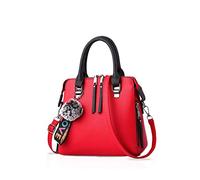 NICOLE&DORIS Mujer Moda Bolsos de mano Clásico Señoras Cuerpo cruzado Bolsa de hombro Bolsa de mensajero Cuero Gran capacidad rojo