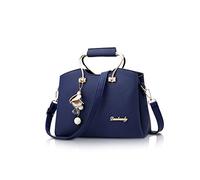 NICOLE&DORIS mujeres bolsos bolso crossbody bolso de cuero para señoras con correa larga, Azul oscuro., large, Elegante