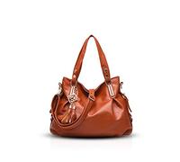 NICOLE&DORIS nuevas señoras bolsa clásicos mujeres del bolso de hombro portátil bolsa blanda de la manera ocasional del mensajero(Brown)