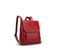 NICOLE&DORIS Nuevo Mode Elegante Mochila Bolsa De Viaje Mochila Bolso del Hombro Suave Durable PU Rojo