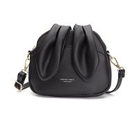NICOLE & DORIS Pequeño Bolso Bandolera Mujer Bolso de Hombro Lindo Mini Bolsos Cruzados PU Cuero Bolso de Mensajero para Niñas Bolso de Mano Crossbody Bag Negro