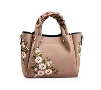 NICOLE & DORIS Sac à Main de Exquis Bolso de Hombro Avec Broderie Bolso Bandolera para Mujer Bolso Señoras Tote Mode Bolsos de Asa Superior Caqui