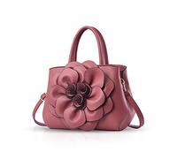 NICOLE & DORIS Stylish Handbags for Women Flower Top Handle Handbags Designer Shoulder Bag PU Leather Crossbody Bag Pretty Bag