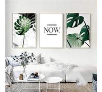 Nicole Knupfer - Juego de pósteres de 3 piezas, hojas verdes, impresión artística, decoración para salón, dormitorio, arte moderno (sin marco), c, 40 x 50 cm