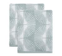 Nicole Miller - Toallas de baño, algodón Suave y Absorbente, artículos Esenciales para el Dormitorio, Juego de 2 (colección Kendall, Oasis)