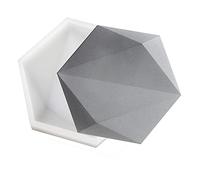 NICOLE - Molde hexagonal de silicona para pared de hormigón, molde de cemento para el hogar, herramienta decorativa