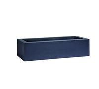 Nicoli - Macetero pequeño rectangular Minos de resina, 45 x 20 x 12 cm, apto para interior y exterior, elegante efecto mate (antracita)