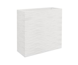 Nicoli Vaso Separé Elegance en Resina con Efecto Relieve para Interior y Exterior, diseño Moderno Ideal para Crear divisores o Paredes Verdes, Resistente a Rayos UV y Cambios térmicos - 80x30x75h -