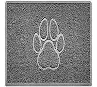 Nicoman Alfombrilla Pata Felpudo en Relieve con diseño de, Vinilo, Gris, Medium (75x44cm)