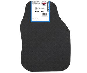 Nicoman Alfombrillas universales Negras para Coche, Antideslizantes, protección para Todo Tipo de Clima, Recortadas para Adaptarse a SUV, Furgonetas, sedanes, Camiones, Impermeables, Fabricadas en