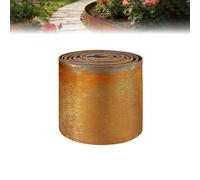 Nicoman Borde de césped de acero corten, 10 m, borde de metal flexible, 15,5 cm de altura, borde de corte, bloqueo de raíces, limitación de parterres, resistente a la intemperie, pátina oxidada, se