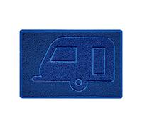 Nicoman Caravan - Felpudo Lavable con Forma de Relieve (60 x 40 cm), Color Azul