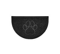 Nicoman Felpudo, Alfombrilla de Espagueti, Negro, Half-Moon (70x44cm)