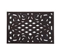 Nicoman Felpudo Decorativo para Exteriores, Resistente y Resistente a la Suciedad, a Prueba de resbalones de Goma (pequeño, 60 x 40 cm), Color Chocolate