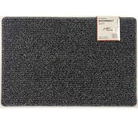 Nicoman Felpudo Resistente para Interiores y Exteriores (60 x 40 cm, Negro y Gris)