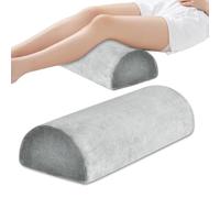 Nicoone Almohada de espuma viscoelástica de media luna, almohada de refuerzo para piernas, rodillas, parte inferior de la espalda - Almohada elevadora de piernas para durmientes de lado y espalda