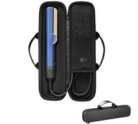 Nicoone Bolsa de transporte para plancha de pelo Airstrait HT01, bolsa con bolsillo de malla para Dyson Airstrait HT01, impermeable, resistente a los golpes, estuche para accesorios de viaje, Negro