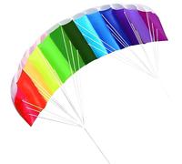 Nicoone Cometa Arcoíris para Niños y Adultos - Deportiva de Acrobacias Suaves Con Cuerda de 30 m, Doble Línea, Juguete de Playa al Aire Libre 1,4 m