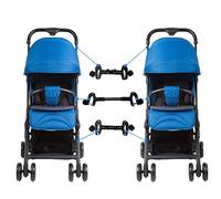 Nicoone Conectores para cochecito de bebé, conector doble para cochecito, conector doble para cochecito, conectores universales para carrito de bebé, convierte dos cochecitos individuales en un