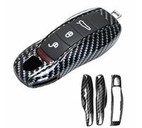 Nicoone Cubierta de Llave de Coche Estilo Fibra de Carbono para Porsche Cayman/Macan/Boxster - Funda Remota