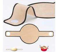 Nicoone Tapetes para Hornear de Silicona,Estera de Horneado para Horno Holandés,Tapete de silicona con Mangos Largos,Multifuncional Silicona Pan Alfombrilla Hornear