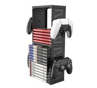 Nicoone Torre de almacenamiento de videojuegos para PS5 PS4 Xbox Nintendo Switch Estuches de juegos Soporte de caja de tarjetas de juego Almacena 24 juegos