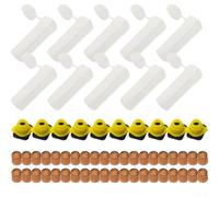 Nicot Rearing System Alternative Queen Bee Rearing Cup Kit con jaulas de rodillos para equipos de apicultura