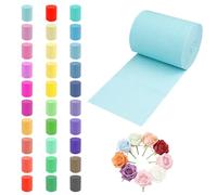 Nicphyn 30 Rollos Papel Crepe, Pinocho Colores, Serpentinas Crepé, Rollo Papel, Rainbow Streamers, Artesanía, Cintas, para Bricolaje Decoración (10m × 5cm)