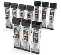 Nicpro 10 Tubos Recambios 0,5 mm HB #2 Recambios de Lápiz Mecánico Resistente a la Rotura - 60 Unidades por Tubo