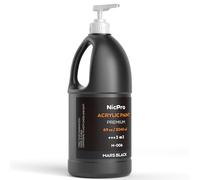 Nicpro 2040 ml Grande de Pintura Acrilica Negra, Suministros de Pintura Artística. No tóxicos para múltiples superficies: lienzo, madera, cuero, tela y piedra, con dosificador