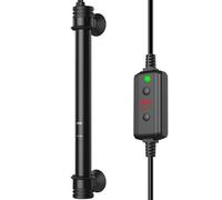 NICREW Calentador Acuario 300W con Controlador Externo, hasta 300L | Apagado por Sobrecalentamiento | Temperatura Estable | Ajustable 15-35 °C | Vidrio de Cuarzo | Agua Dulce y Marina