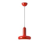 NICRX Lámpara Colgante Moderna de Colores con Casquillo E27 y Cable Ajustable de 150cm, Lámpara de Techo de Metal para Cocina, Dormitorio, Comedor, Entrada o Cafetería Estilo Minimalista (Rojo)