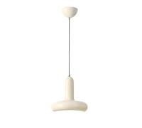 NICRX Lámpara Colgante Moderna de Colores con Casquillo E27 y Cable Ajustable de 150cm, Lámpara de Techo de Metal para Cocina, Dormitorio, Comedor, Entrada o Cafetería Estilo Minimalista (Crema)