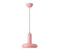 NICRX Lámpara Colgante Moderna de Colores con Casquillo E27 y Cable Ajustable de 150cm, Lámpara de Techo de Metal para Cocina, Dormitorio, Comedor, Entrada o Cafetería Estilo Minimalista (Rosa)