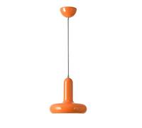 NICRX Lámpara Colgante Moderna de Colores con Casquillo E27 y Cable Ajustable de 150cm, Lámpara de Techo de Metal para Cocina, Dormitorio, Comedor, Entrada o Cafetería Estilo Minimalista (Naranja)