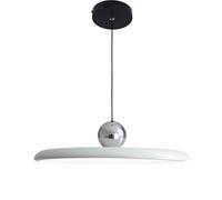 NICRX Lámpara Colgante Moderna UFO - Luz Colgante LED 36W Regulable,Altura Ajustable con 3 Temperaturas de Color lámparas,Lámpara de Techo de Acrílico y Metal para Comedor,Sala de Estar,Café (Blanco)